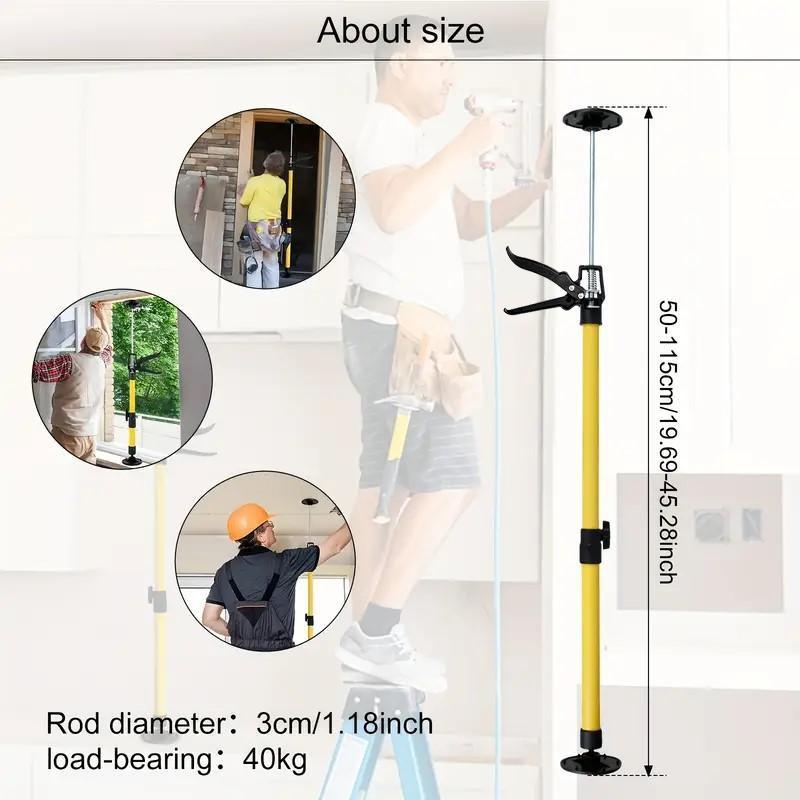 Professional Adjustable Telescoping Support Bars - 2-Pack, 90 lbs Weight Capacity, ABS and Metal Build with Manual Locking Joint, Essential Woodworking Tool for Temporary Support of Cabinets, Stairs, and Porches