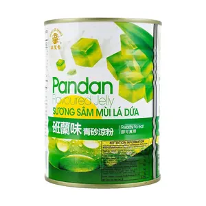 M.L.S Vietnamese Grass Jelly Drink - Pandan Flavor, Ready-to-Eat Dessert Jelly, 540g