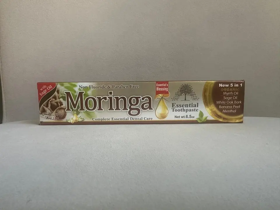 Essential’s Blessing Moringa Toothpaste 5-in-1 Organic | Fluoride Free 6.5oz
