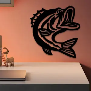 1pc Fish Metal Wall Art, Fish Statue Mural, Perfect for Coastal Wall, Summer Decor, Ideal Gift for Fishermen, Durable Metal