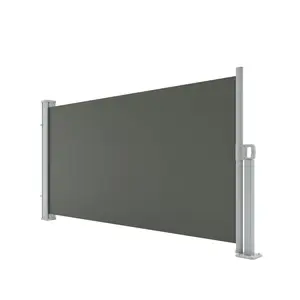 Retractable Side Awning for Patio, Water & UV Resistant Retractable Privacy Screen, Outdoor Retractable Folding Privacy Screen Divider for Garden, Backyard, Balcony (Grey, 71'x138')