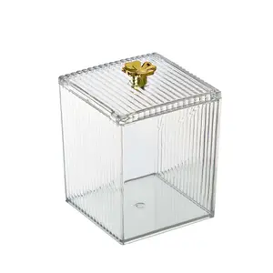 Clear Makeup Storage Box, Dustproof Makeup Organizer, Multifunctional Lipstick Jewelry Storage Box, Fashion Makeup Accessories for Home Office Dormitory Bathroom