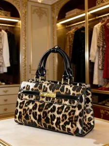Fashionable Women's Handbag, Leopard Print Crossbody Bag For Women, Versatile Commuting Bag, Tote Bag, Shoulder Bag With Adjustable Shoulder Straps