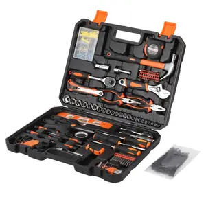 247-Piece Hand Tool Set - Comprehensive Home & Auto Repair Kit for DIY Mechanics & Household Projects with Metric Socket Set, Precision Screwdrivers, TPR Grips & Durable Toolbox