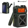 Running Snail Emergency NOAA Weather Radio, Digital AM/FM/SW WB, Bluetooth 5.4, Hand Crank Solar Charging, SOS Flashlight, TF Card Playback For Hurricane Winter Storm Outdoor