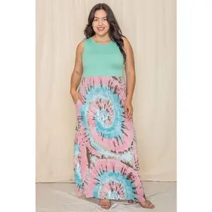 EG fashion Plus Summer Sleeveless Maxi Dress