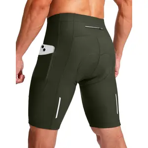 Men's Bike Shorts 3D Padded Cycling Road Biking Mountain Riding Biker Bicycle UPF 50+ Cycle Shorts Zipper Pockets