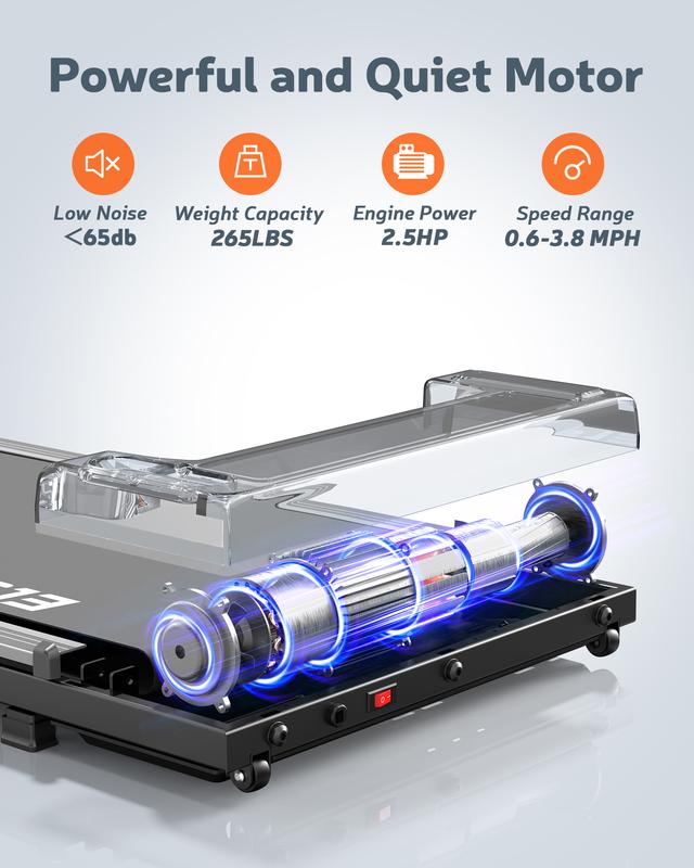Walking Pad, Under Desk Treadmill for Home Office, 2 in 1 Portable Walking Treadmill with Remote Control, Walking Jogging Machine in LED Display