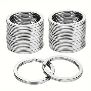 Key Rings Bulk, Flat Keychain Ring Split Key Ring For Home Car Keys Bag Hanging Accessories