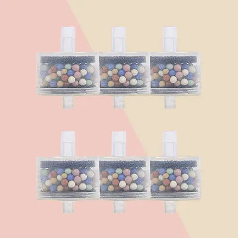 Happy & Polly 6pcs Ceramic Pet Water Fountain Filter Set - Pet Feeding Supplies with Sponge Layers, Ceramic Carbon Balls, Filter Box, Medical Stones, pH Balance Support, USB Powered, Once a Month Replacement
