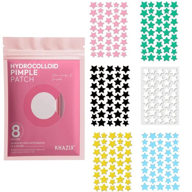 240/480/1200pcs Star Acne Pimple Patches, Acne Patches For Face, Blemish Patches, Concealer Facial Clearing Stickers, Facial Skin Care Products, Acne Spot Stickers, Soothing Oil-Free Invisible Acne Treatment for All Skin Types
