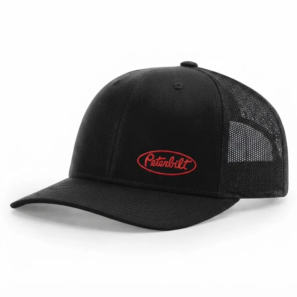 Peterbilt Embroidered Patch On Retro Trucker Hat Adjustable Snapback Baseball Cap Vintage Mesh Hat for Men Women Unisex Streetwear