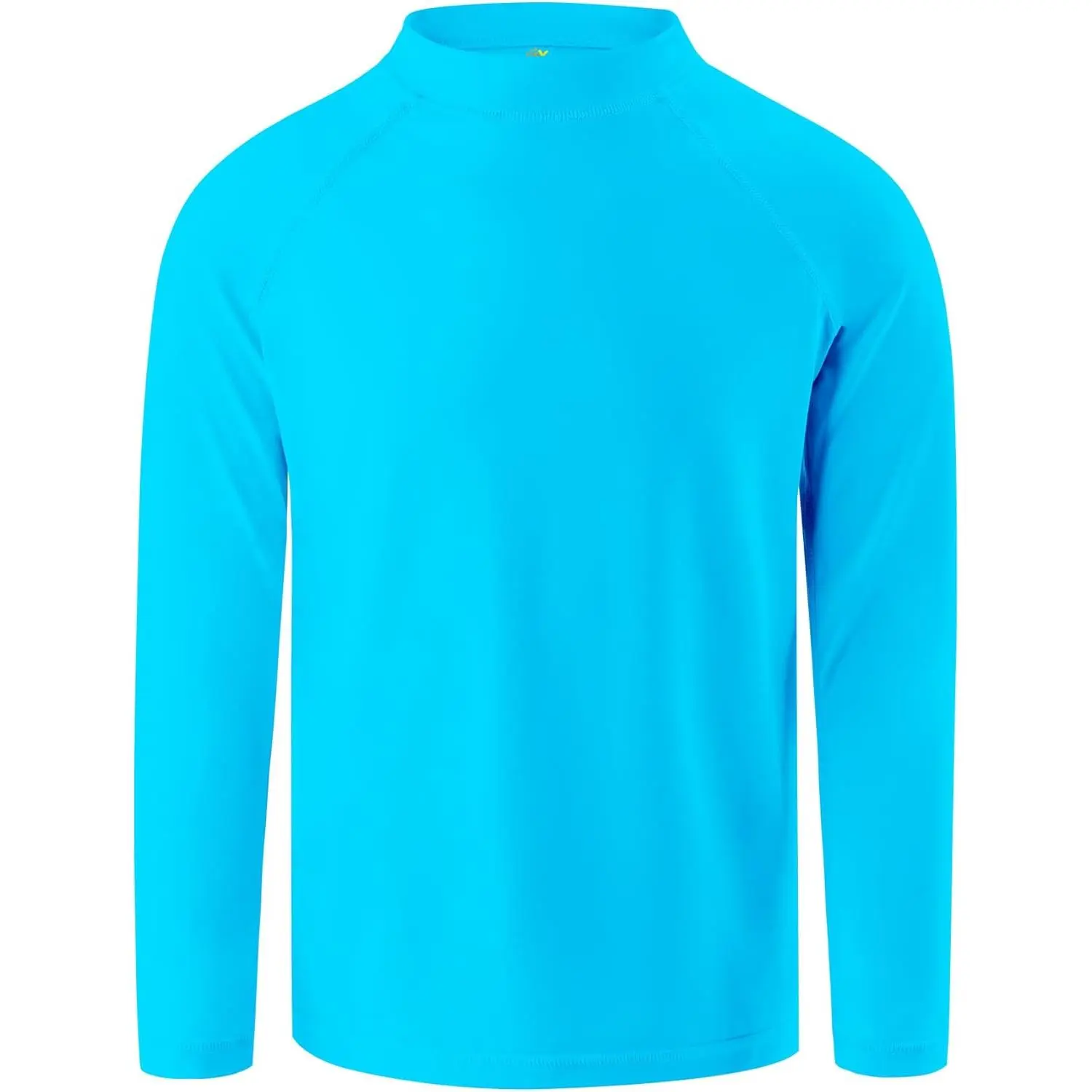 Boys' Long Sleeve Rash Guard Swim Shirt, Solid Nylon UPF 50+ Sun Protection Top for Toddlers & Kids, Quick-Dry & Adventure-Ready, Sizes 2T-4T, Boys Swimwear, 3T, Grows With Age