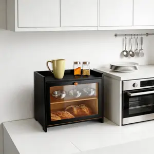 🍞 Tired of stale bread & messy counters?This bamboo bread box fixes BOTH!✨ KitchenHacks