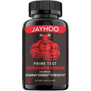 JAYHOO Men's Prime Test Booster Tablets 120 Count T-Booster Proprietary Blend Non-GMO Herbal Supplement for Energy Boost & Endurance Fitness Healthcare Dietary Vitamin Edible Mineral Calcium