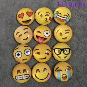 Emotional Face Expression Design Refrigerator Magnet, 12pcs/set Cute Decorative Magnet, Personalized Refrigerator Magnet for Kitchen Office School Dormitory, Higher End Fridge Magnets