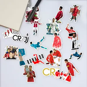 20 PCS Stickers Pack Cristiano Colorful Ronaldo Vinyl Aesthetic Waterproof Laptop Bike Bumper Car Luggage Skateboard Water Bottle Guitar
