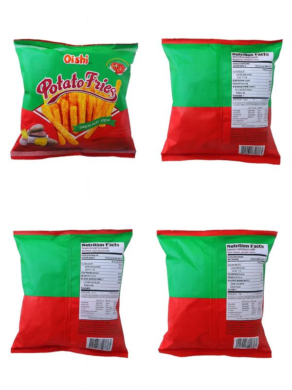 Oishi Baked Potato Fries 1.76oz, 4 Pack (Tomato Ketchup)