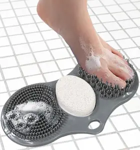 2-in-1 Foot Scrubber Shower and Tub Pad - massage and cleanse - clean without bending over - deep clean