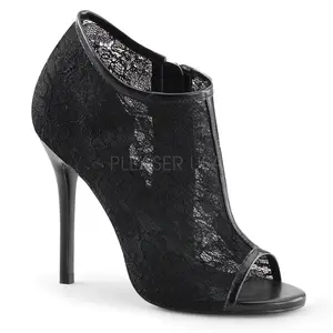 5 Inch Heel AMUSE-56 Black Lace