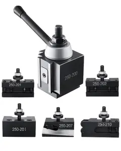 Quick Change Tool Post Set, 6 Pieces Lathe Tool Holders For 10-15 Inch Swing Mini Lathe, Precision Tooling For Reliable Cutting, Compatible With Quick-Change Tool Post System, Workshop Lathe Accessories And Upgrades