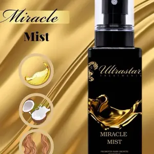 Ultrastar Miracle Mist Hair Growth Spray 4 oz – Hydrating Shine & Frizz Control Haircare Coconut Lightweight Daily Moisturizer Moisturizing Hydrate Oil