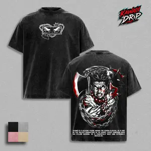 Gyomei Himejima - Hashira Demon Slayer Shirt,  Vintage Washed Graphic Tee, Oversized Heavyweight Anime Shirt, Double-Sided Graphic, Classic Manga Art Style, Soft Washed Finish, High-Quality Cotton Fabric, Unisex, Anime Merch, Gift for Demon Slayer Fans