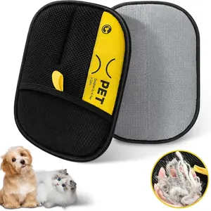 Upgrade Efficient Pet Hands for Dogs, Cats & Horses with Long and Short Hair Fur Gentle Deshedding Mitt Massager Remover Tools Accessories Brush