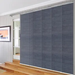 Spruce 7-Panel Single Rail Panel Track Extendable 58"-98"W, Panel width 15.75" - 80% LIGHT-FILTERING