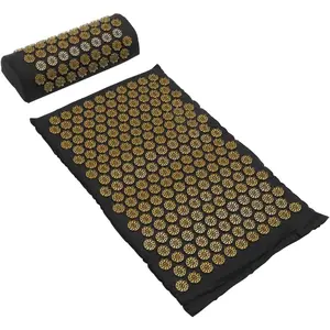 Massage Cushion Pillow Kit with Bag 15 Inch Foldable Acupressure Mat for Full Body Muscle Relief and Stress Reduction