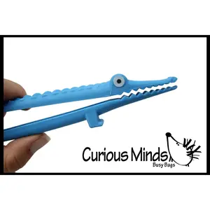 Large Alligator Tong - Safety Plastic Tweezers for Children - Fine Motor Tools, Occupational Therapy, Special Needs, Sensory Bin, Preschool Tools