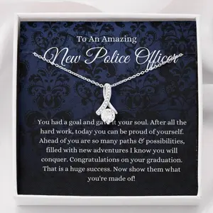 To An Amazing New Police Officer Gift, Graduation Gift Necklace, Police Academy Graduation Gift, New Police Officer Gift, Prom Police Gift, Jewelry Message Card, Necklace Gifts For Birthday, Anniversary, Christmas Day, Thanksgiving