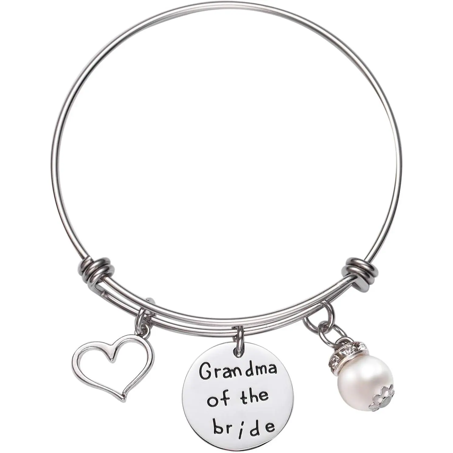 Grandma of Bride Bracelet Nana Gifts  Grandmother Bangle Bracelets Wedding