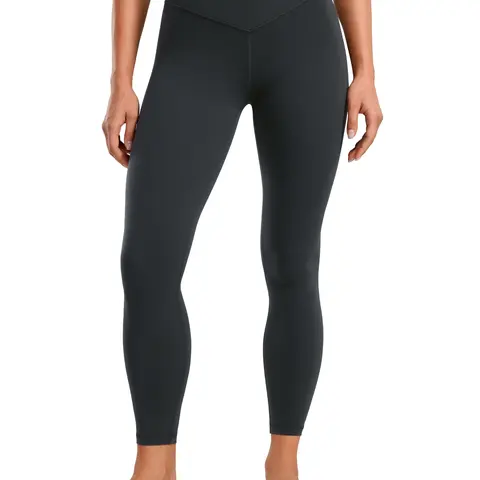 CRZ YOGA Womens Butterluxe Cross Waist Workout Leggings 25" - V Crossover High Waisted Gym Yoga Leggings