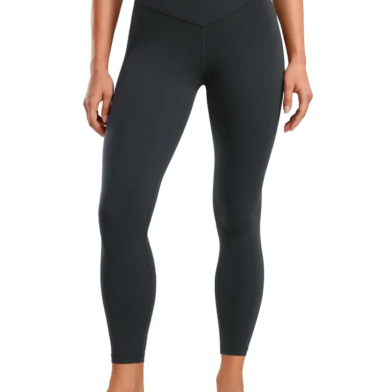 CRZ YOGA Womens Butterluxe Cross Waist Workout Leggings 25" - V Crossover High Waisted Gym Yoga Leggings