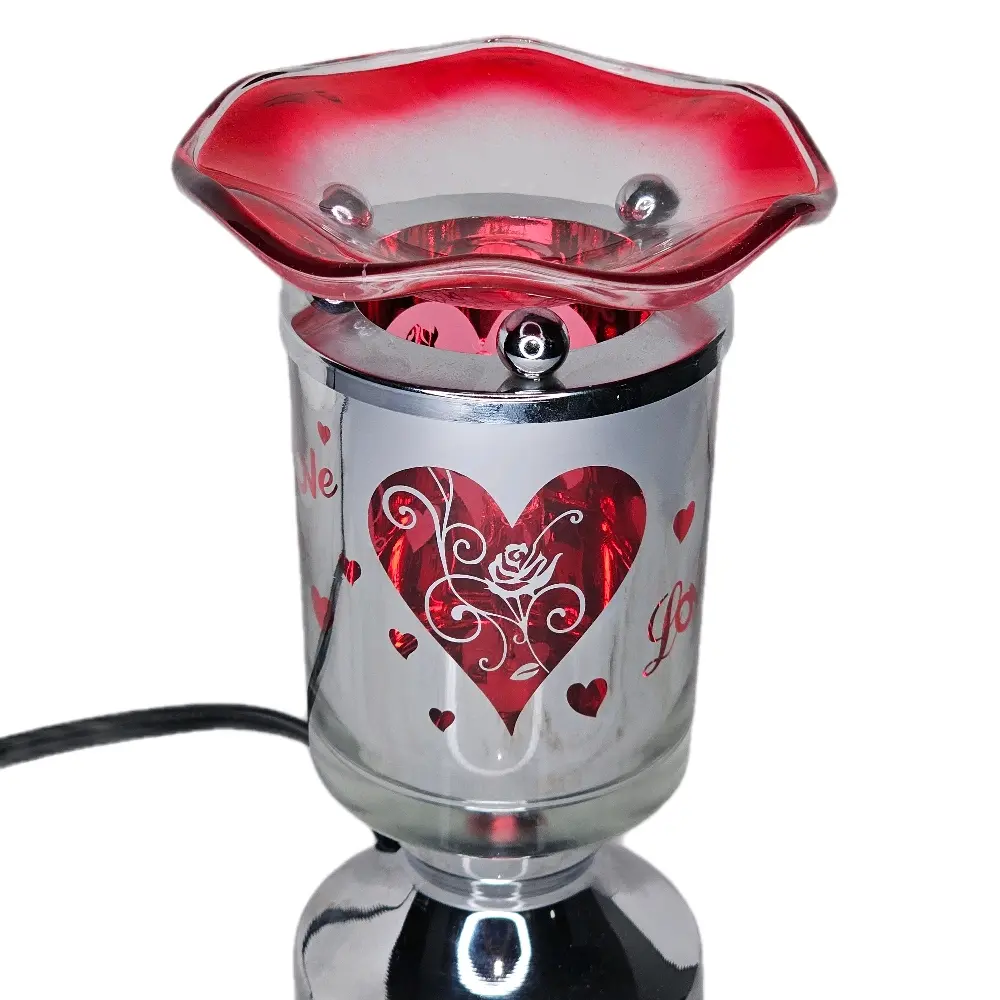 Multi-Functional Touch Sensor Touch Aroma Wax Warmer - Heart-Shaped Home Fragrance Decor Ornament, Room Scents Gift Pack for Valentine's Day