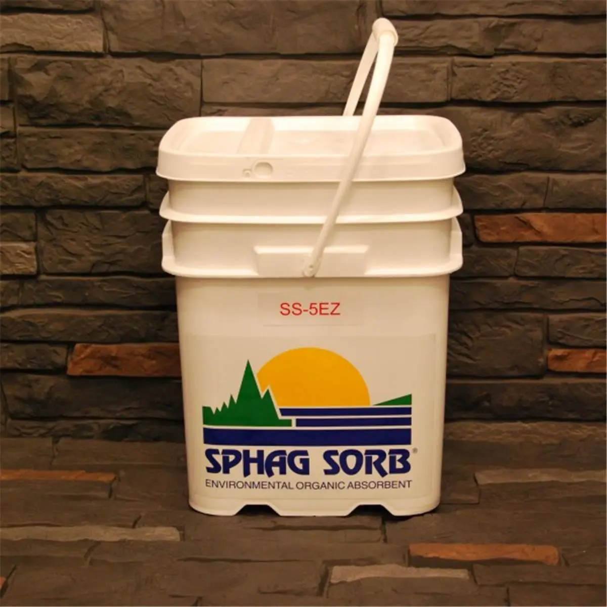 Sphag Sorb 671-SS-5EZ 5 Gallon Plastic Pail Loose Fill Sorbent, Plastic Material, 5 Gallon Bucket, 5Gal