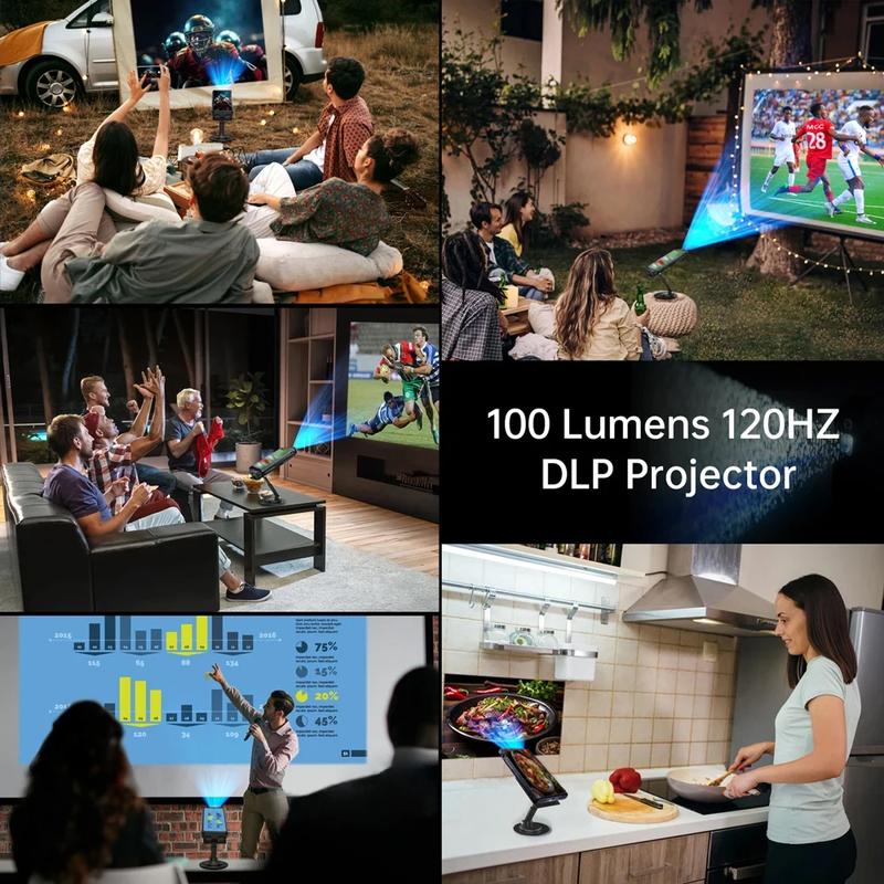 W&O 5G Smart Dual SIM Projector Phone Android 14 (Unlocked)12000mAh Battery – 12GB RAM + 512GB Storage (PD Fast Charging) – Face Unlock,120Hz Projection + OTG Mouse Support、68MP Triple Rear Cameras + 20MP Selfie,Full Band Support T-Mobile, AT&T, Verizon!