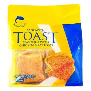 Success Salty-Sweet Meat Floss Stuffed Toast Bread Snacks, 360g (6 Slices)/Bag, Individually Wrapped Versatile Quick Meal, Ideal for Breakfast, Camping Trips