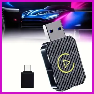 2 in 1 Wireless Apple CarPlay Adapter, Apple and Android,converts wired to wireless automotive blue tooth compact electronic accessories dongle