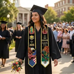 Personalized Graduation Stole Mexican, First Generation Graduation Stole 2026, Mexican Graduation Gift Class of 2026 Custom Graduation Stole Graduation Stole