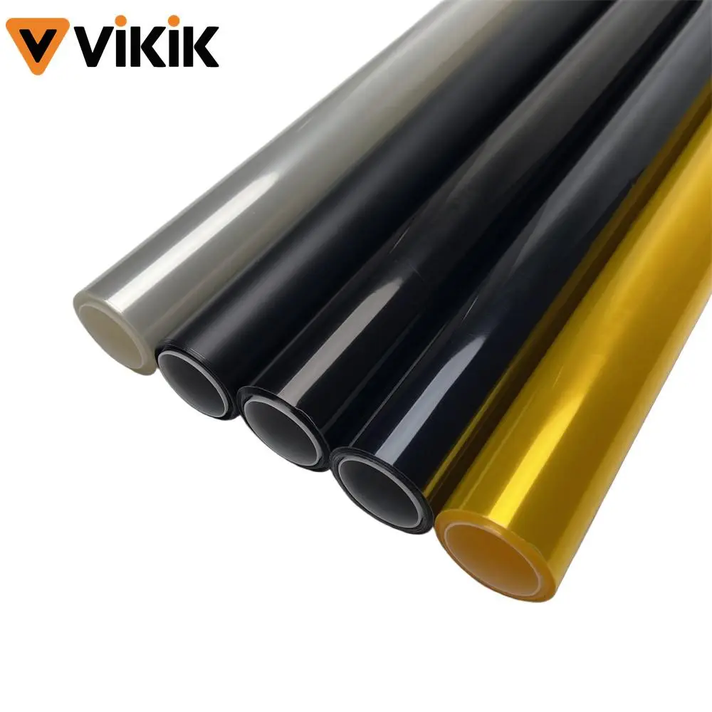 Transparent Light PVC Film Tint Headlight Taillight Wrap Foil Sticker Waterproof Film for Car Motorcycle