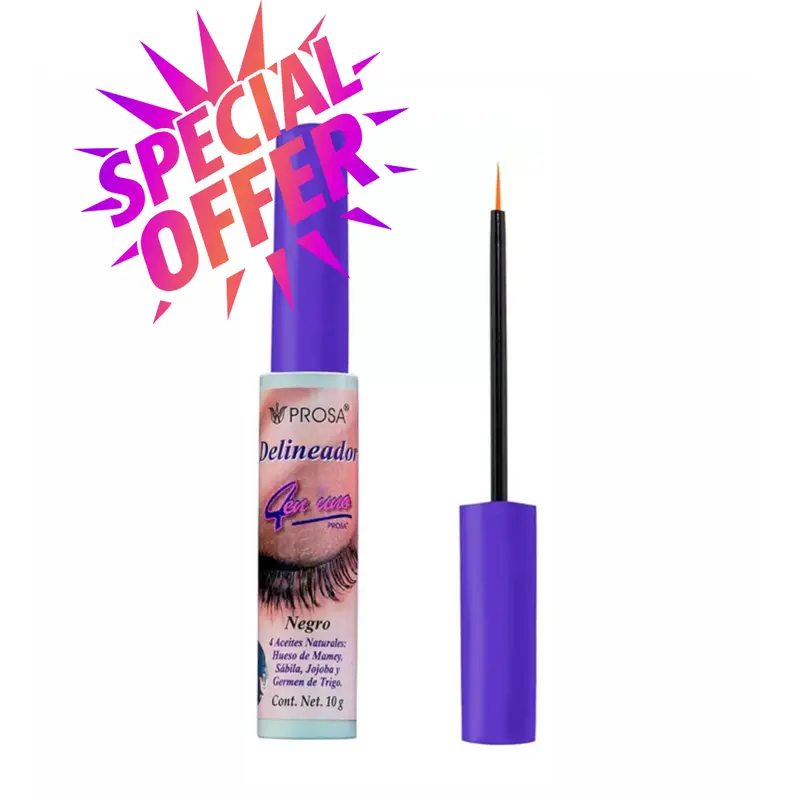 PROSA 4-in-1 Long-Lasting Black Eyeliner, Viral Cosmetic Natural Eyeliner, Eye Makeup Supplies, Beauty Products, Makeup