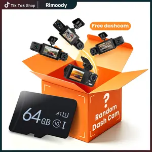 Rimoody 64G TF Card, Micro High Speed Class 10 Memory Card, Waterproof and Shockproof, TF Card for Cameras, Dashboard, Mirror Dashcam, Mobile Phones, MP3 Players, Drones,Free Gift Dashcam，Extract blind box surprise