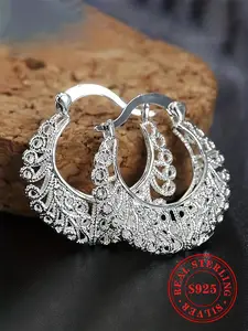 925 Sterling Silver Fashion, Elegant Jewelry for Party, Daily Clothing Decor, Trendy All-match & Exquisite Jewelry for Birthday Gift, High Quality Earrings