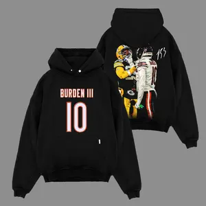 Luther Burden III Premium Cotton Hoodie T-Shirt, LB3 Playmaker Fans, Hoodie, YAC King Sweatshirt, Bears Nation Fans, Sunday Football Shirt, Game Day Outfit