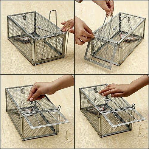 Quality Rat Trap, Humane Live Animal Mouse Cage Traps, Catch and Release Mice, Rats,Chipmunk, Pests, Rodents and Similar Sized Pests for Indoor and Outdoor, 10.6 X 5.63 X 4.33 Inches, One-Door