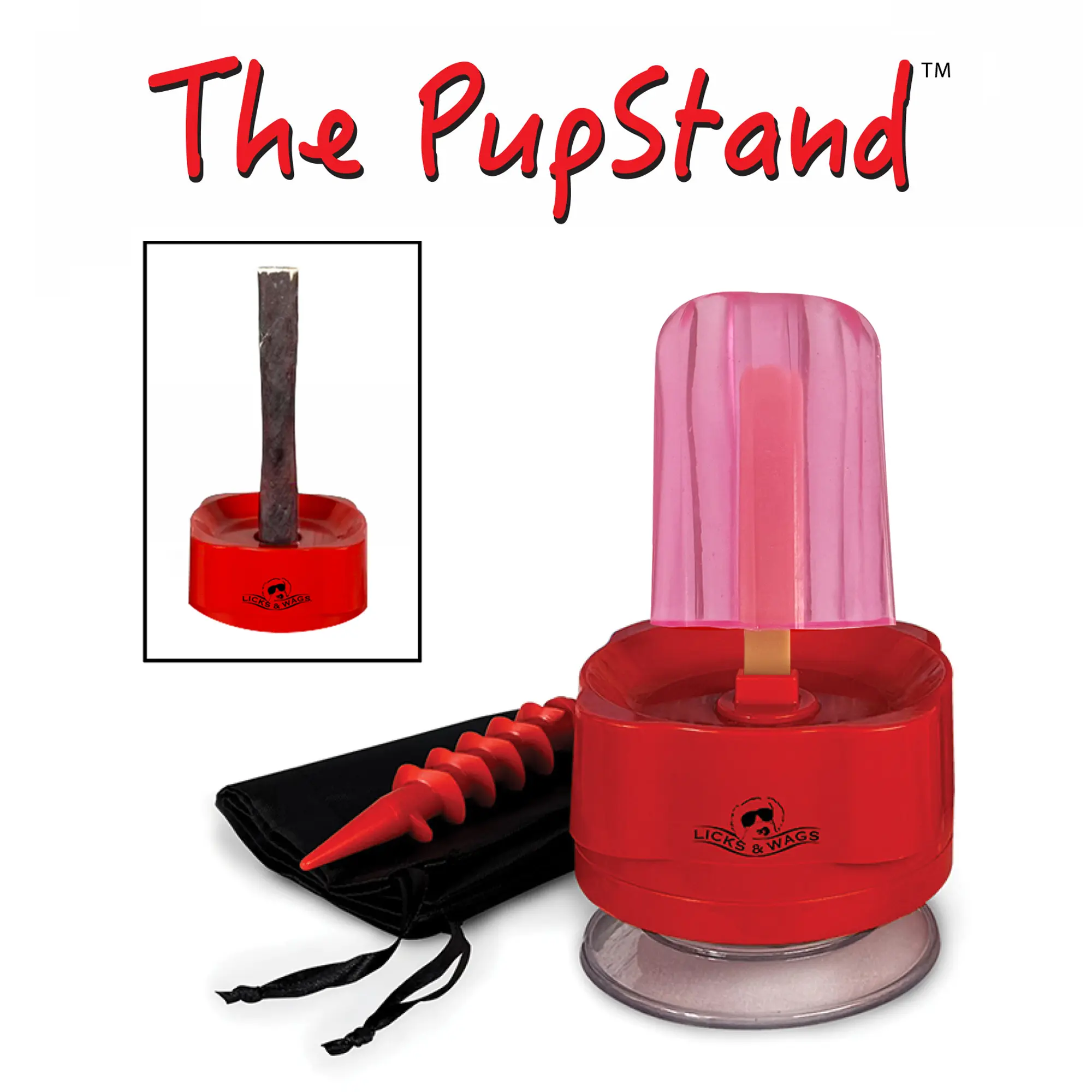 The PupStand™ – Popsicle & Bully Stick Safety Holder for Dogs