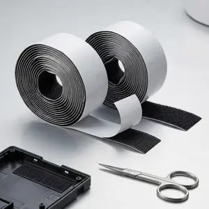 No-Sew Washable hook and Loop Tape, High Strength Reusable Adhesive Strips for Home Organization, Curtains, Clothing, DIy crafts, No Residue Removable fastener