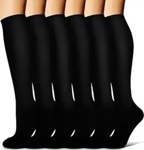 Luna&&luxe6-Pack Floral Compression Socks Boost Circulation Beat Fatigue Stylish Unisex Fit for All Casual Style Basic Minimalist Design Womenswear Colour Scheme 2 Pack of 6